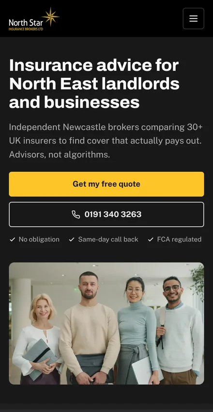 The same page on a phone.